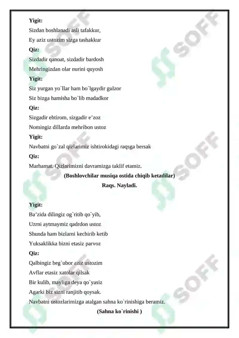 Bayram Tadbiri Ustozlar Kuniga 3