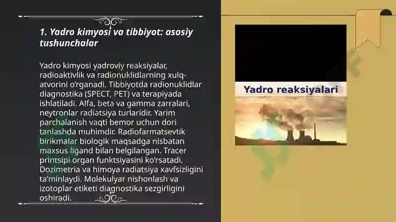 Yadro kimyosining tibbiyotdagi órni 3
