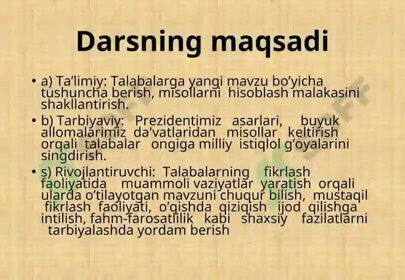 «ОLIY MATEMATIKA VA AXBOROT TEXNOLOGIYALARI » KAFEDRASI 3