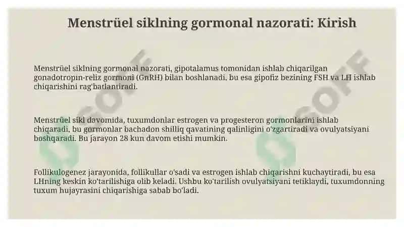 Jinsiy siklning garmonal boshqaruv mexanizmi 3