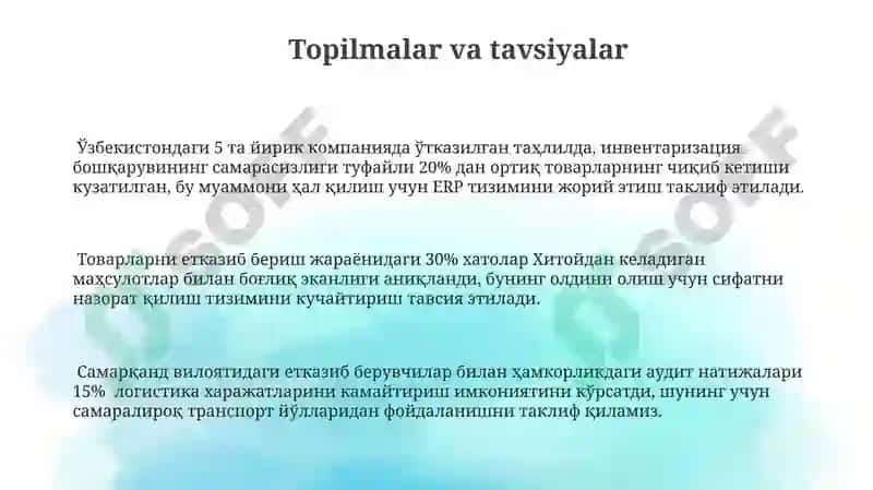 Taʼminot jarayoni auditi 3
