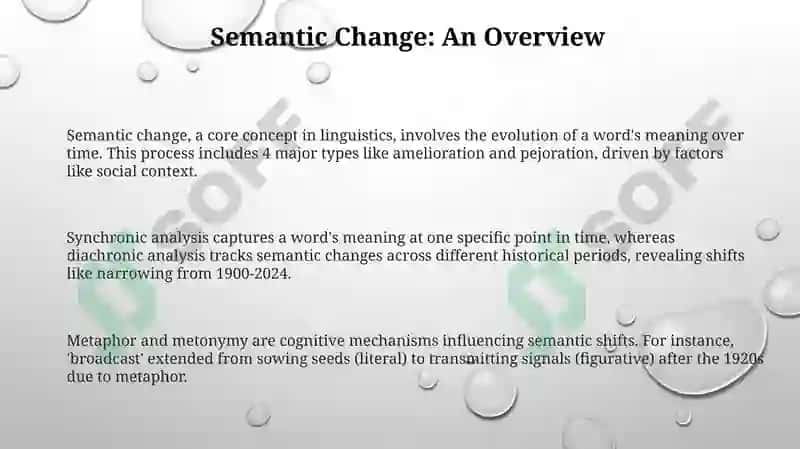 Understanding Semantic Change: Types and Mechanisms 3
