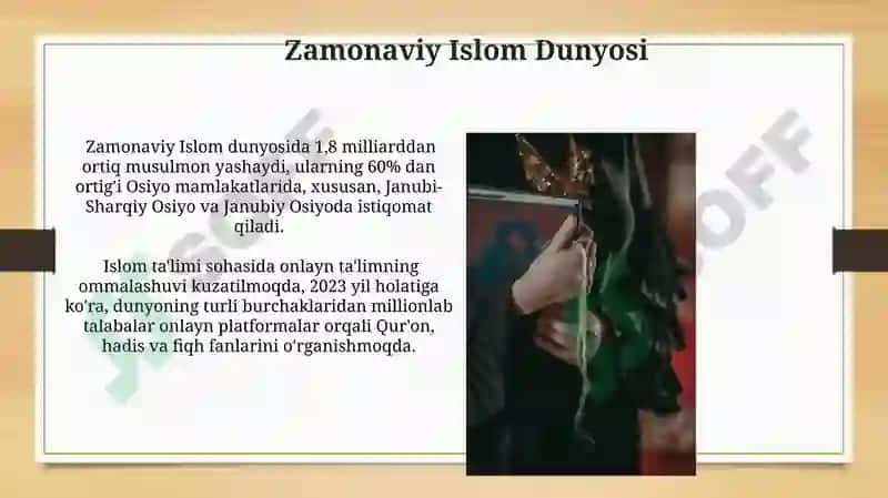 Zamonaviy Islom Dunyosi 3