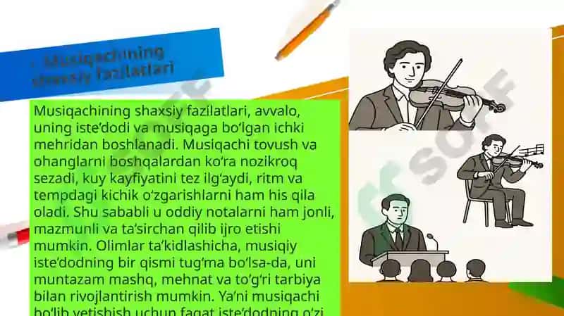 Musiqachi shahsi va fayolliyati 3
