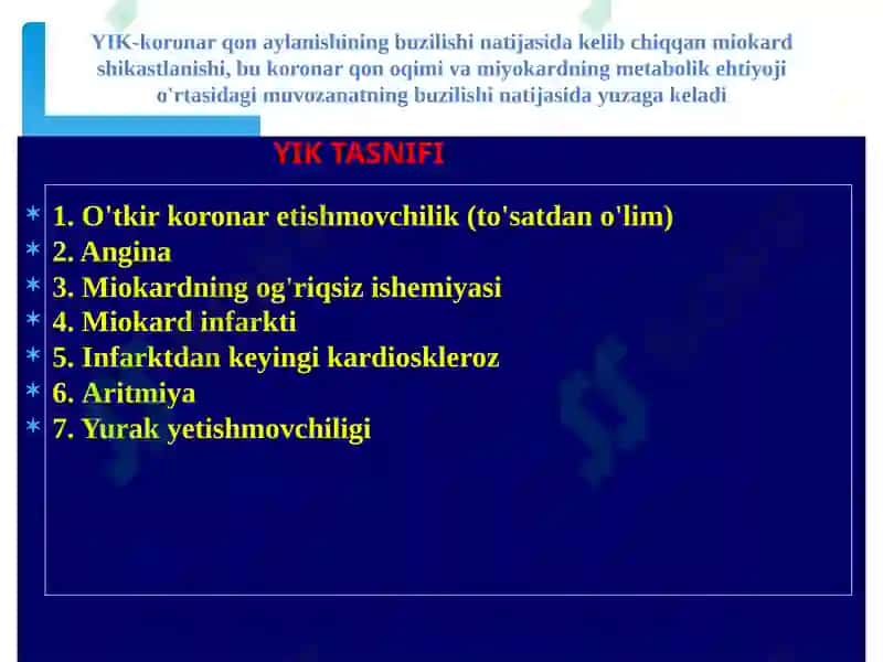 Yurak ishemik kasalliklarini operativ davolashning zamonaviy usullari 3