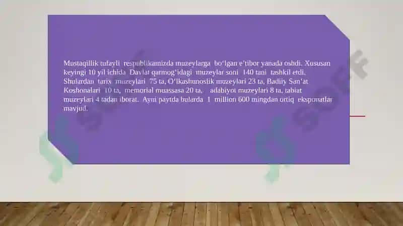 O‘ZBEKISTONDA MUZEY IShI TARIXI 3