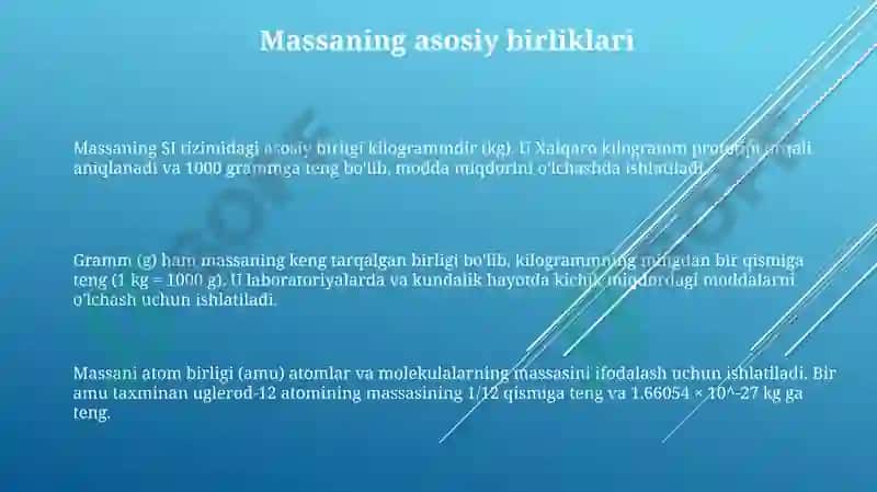 Massa va sigʻim oʻlchov birliklari 3