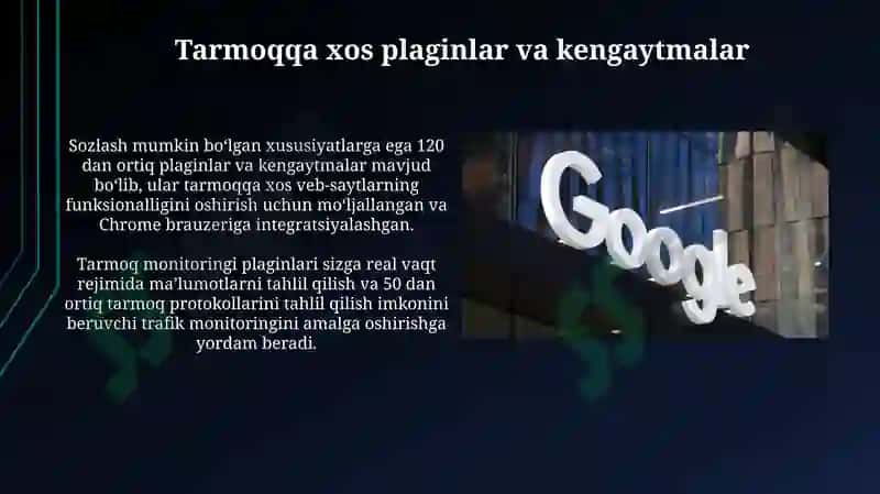 Tarmoqqa xos plaginlar va kengaytmalar 3