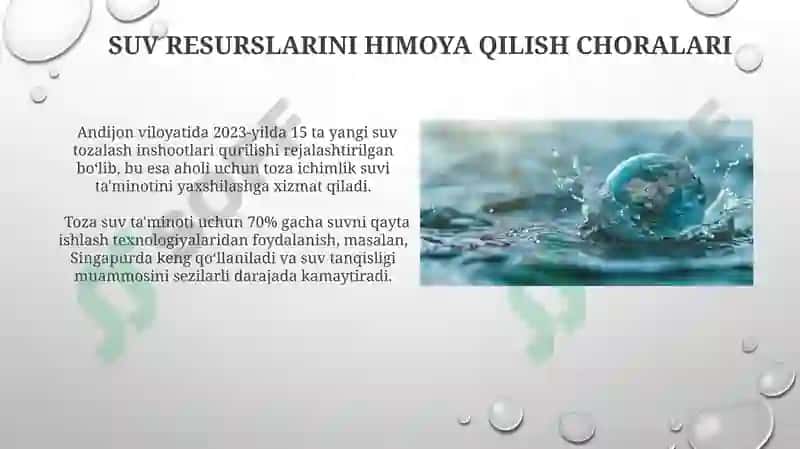 Suv resurslarini muhofaza qilish 3