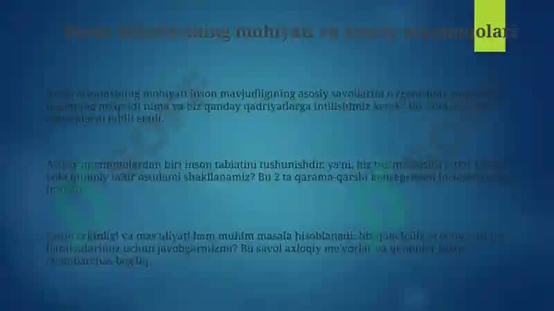 Insonfalsafasi.Falsafiyontropologiya 3