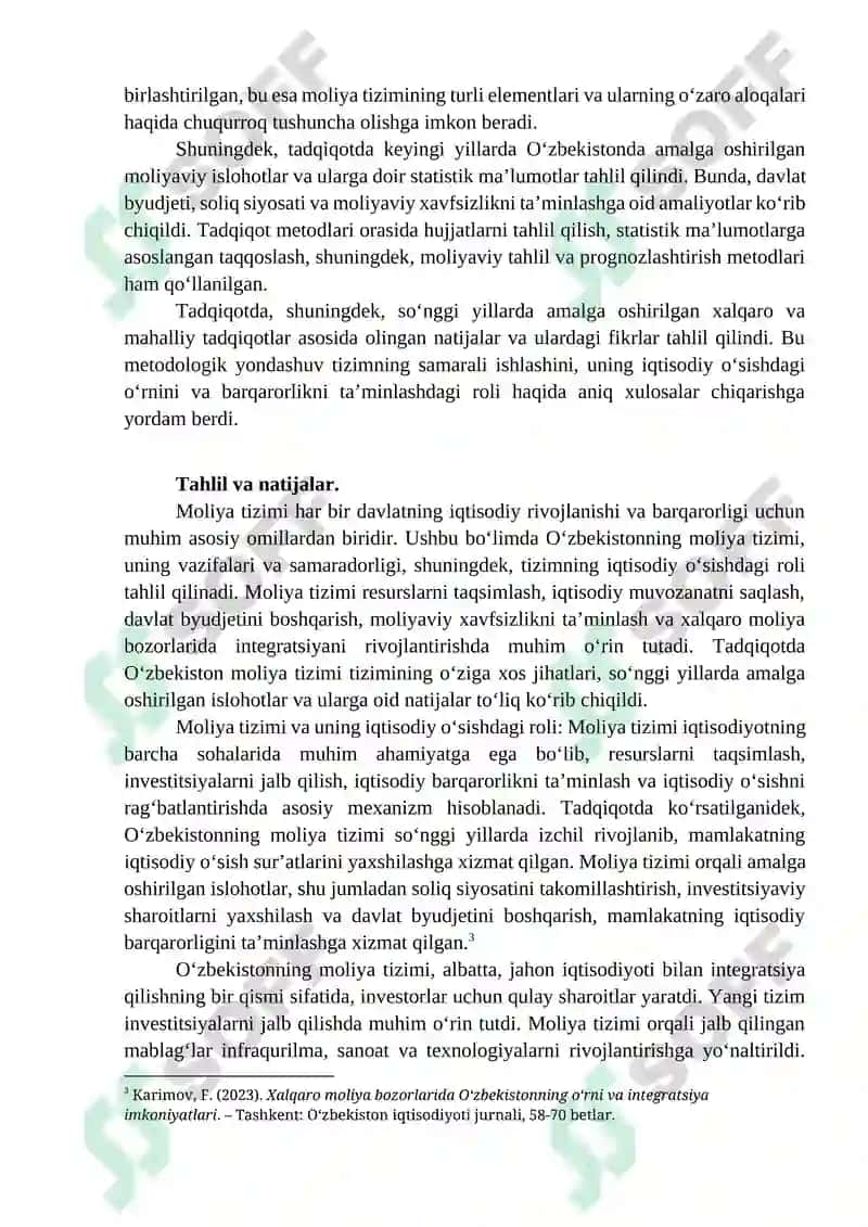 Moliya Tizimi 3