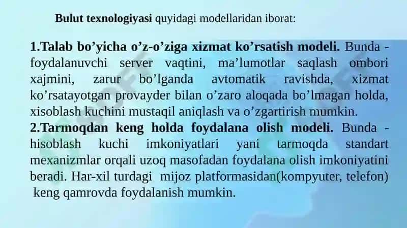 Bulutli texnologiyalar va ular bilan ishlash 3