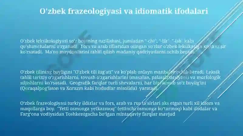O'zbek leksikologiyasi 3