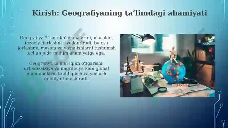 Geografiya ta'limda kònikma va malakalarni shaklantirish 3