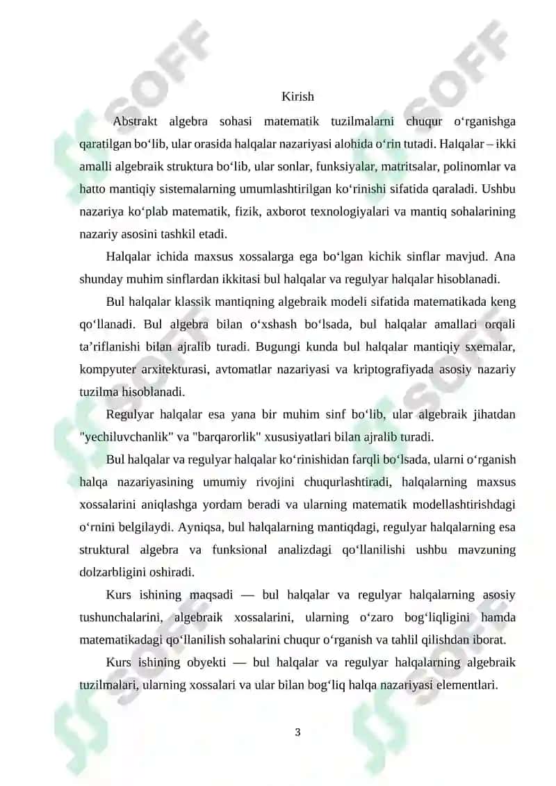 Bul va regulyar halqalar 3