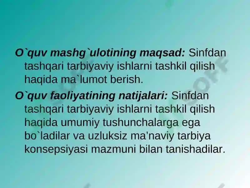 Sinfdan va maktabdan tashqari tarbiyaviy ishlar 3