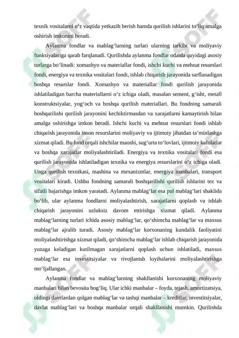 Qurilishning aylanma fondlari va aylanma mablaglari 3