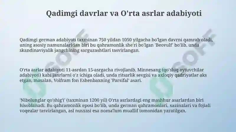 Nemis adabiyotining tarixiy taraqqiyoti 3