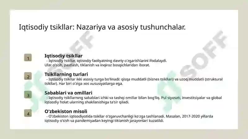 Iqtisodiy tsikllar nazariyasi 3