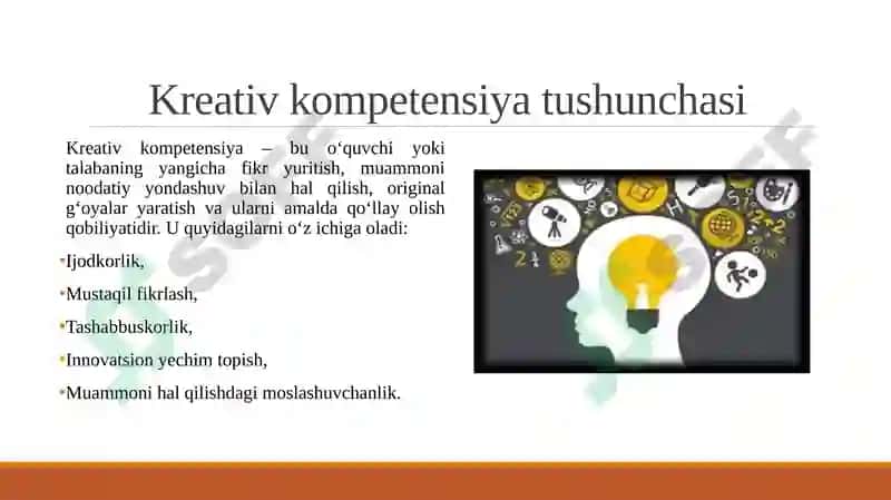 Kreativ kompitensiyaning mezonlari va darajalari 3