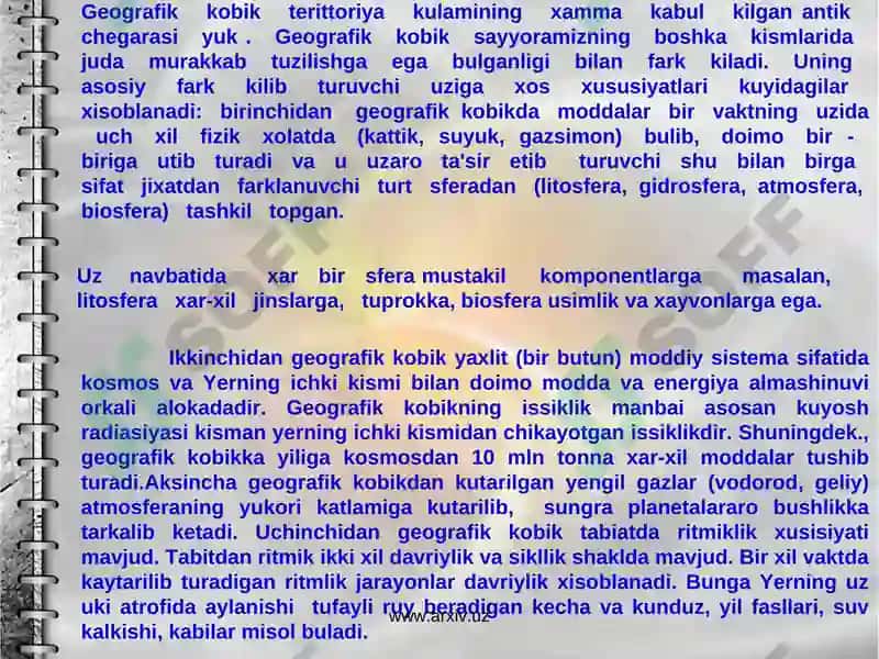 Geografik qobiqning tarkibiy qismlari 3