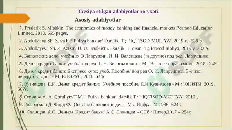 Tijorat banklarining kredit siyosati 3
