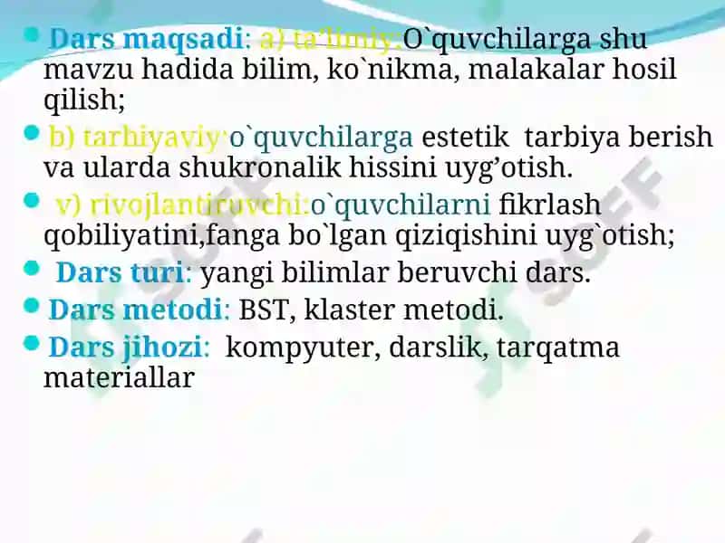 BO`SHLIQLARNI TO`LDIRISH 3