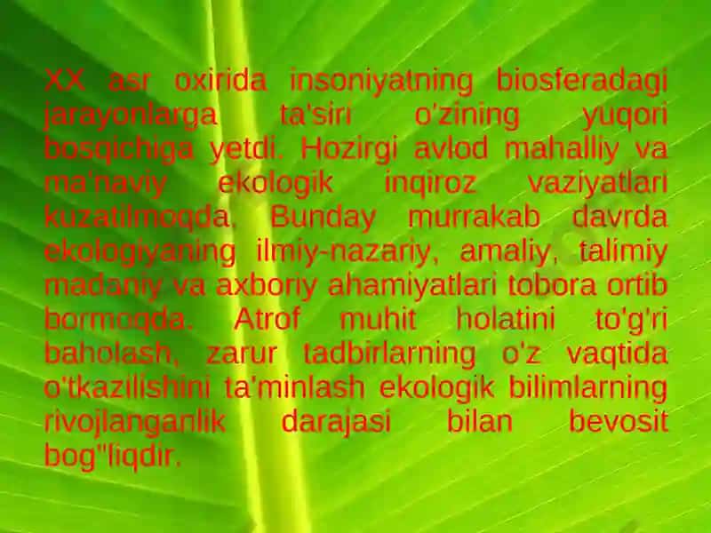 Ekologik Tarbiya 3