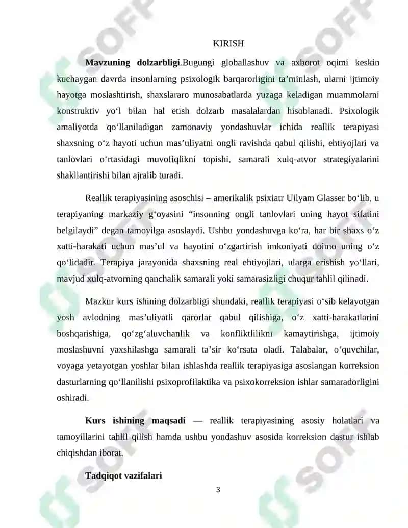 “REALLIK TERAPIYASINING ASOSIY HOLATLARI VA TAMOYILLARI” 3