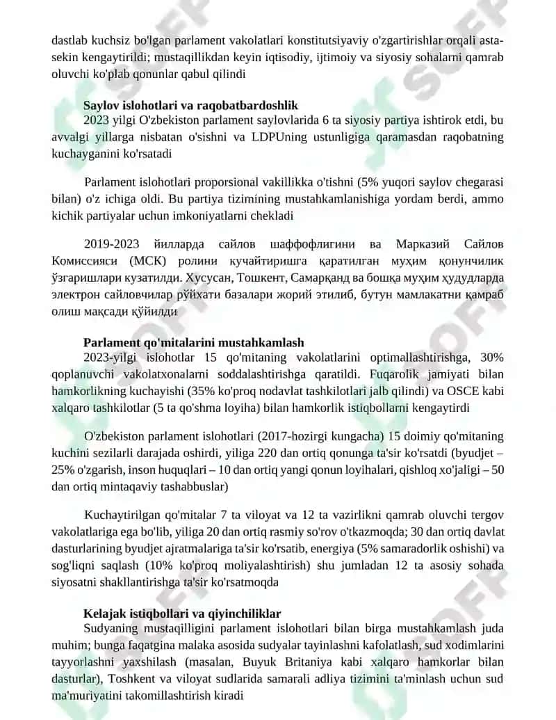 Parlament amalga oshirilgan islohotlar 3