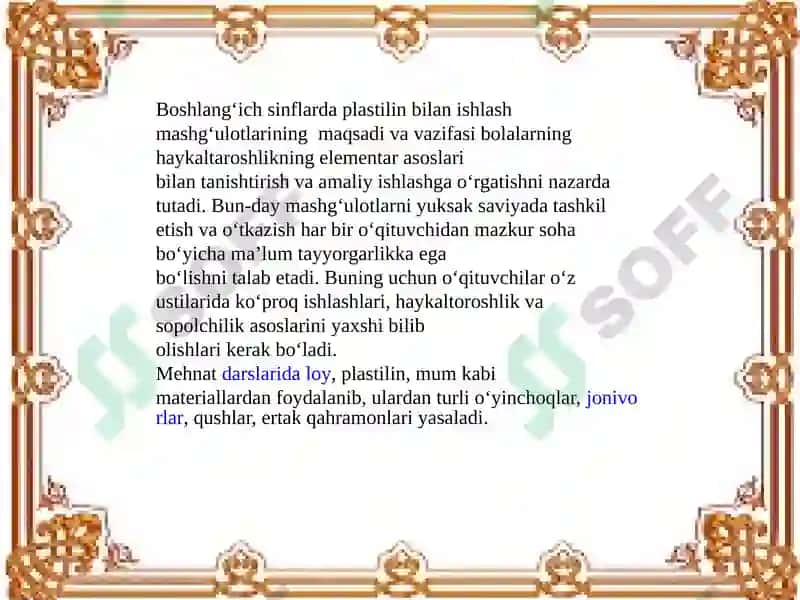 Plastilinvaloy bilan ishlash darslari 3