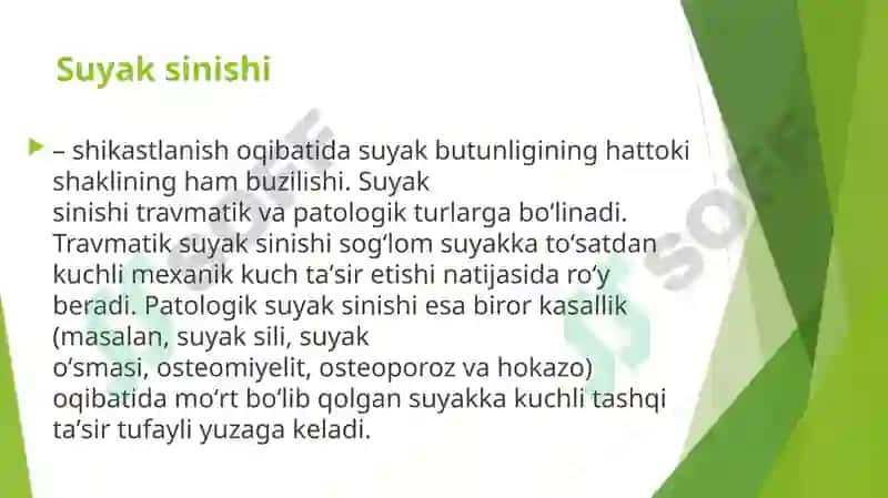 Suyak sinishlarida zamonaviy davolash usullari 3