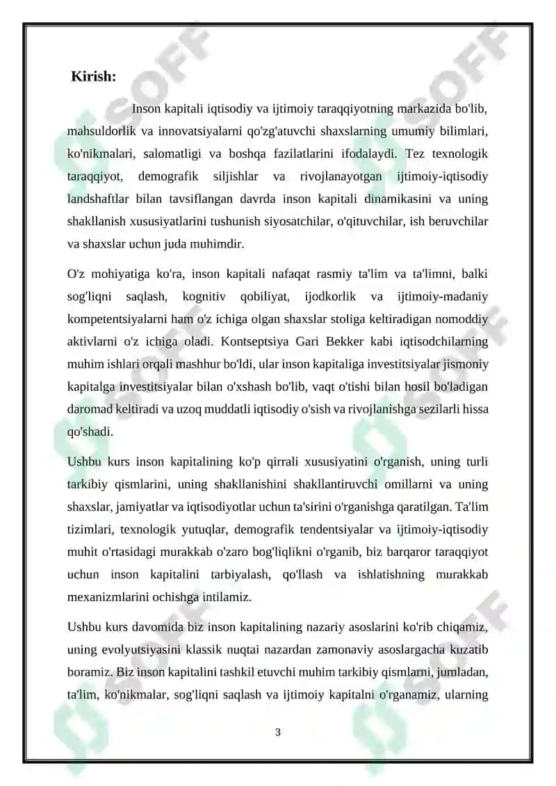 Inson Kapitali va Uni Shakillantirish Xususiyatlar 3