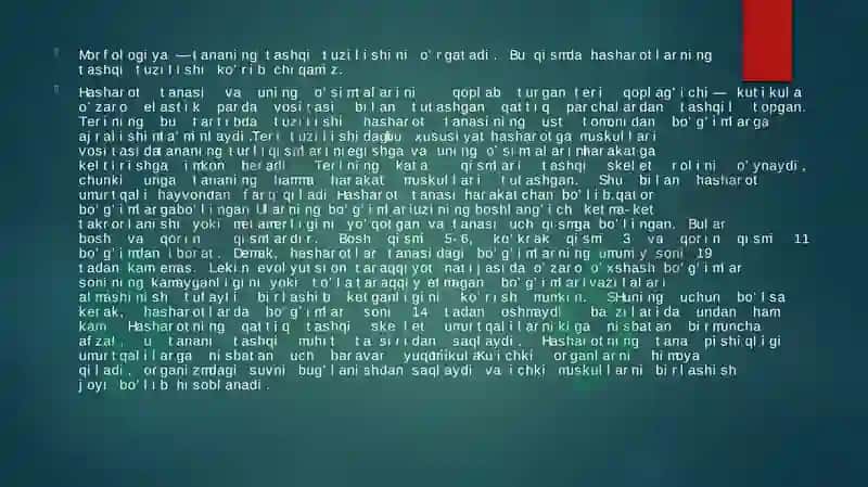 hasharotlarninganatomiyasi 3