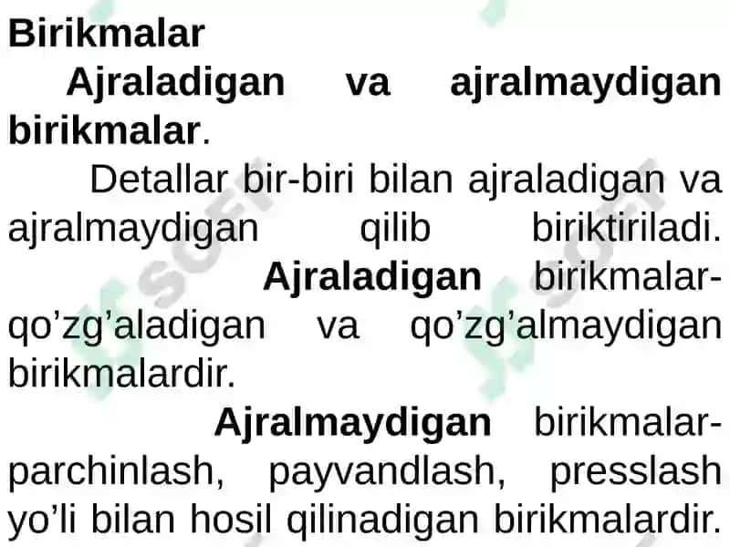 Ajraladigan va ajralmaydigan birikmalar 3