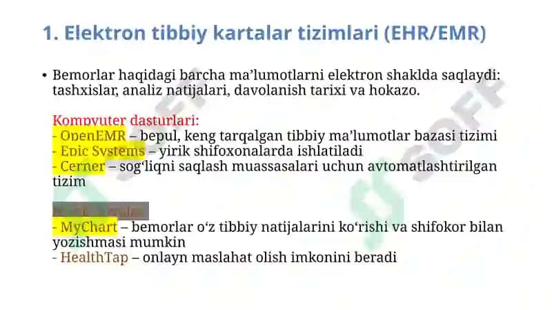 Axborot texnologiyalari Tibbiyot sohasida 3