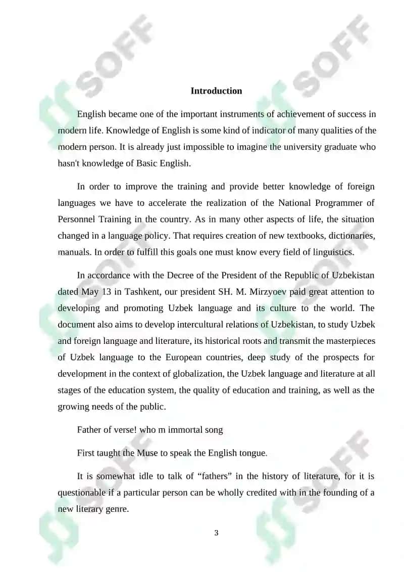 Chaucer`s contribution to developing of English language vocabulary 3