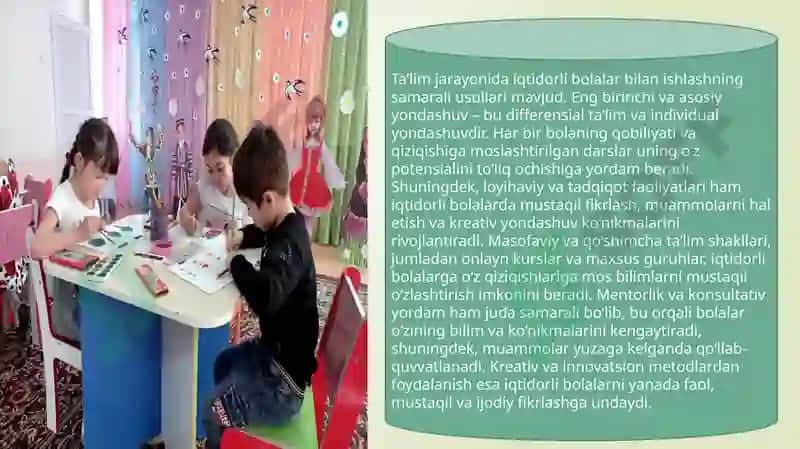 Ta'lim sohasida iqtidorli bolalar bilan ishlash usullari 3