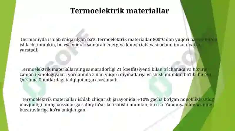 Termoelektrik hodisalar 3