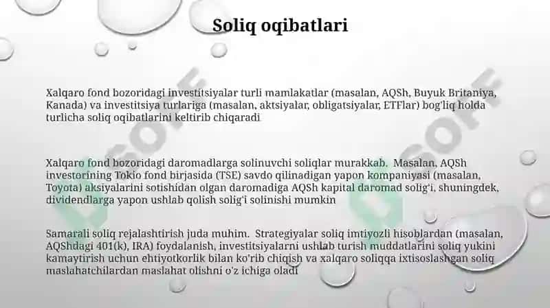 Xalqaro fond bozorlari 3