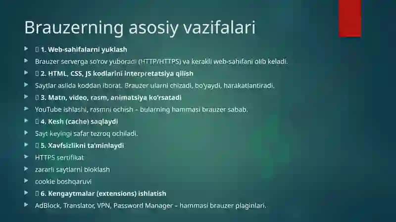 BRAUZER DASTURLAR (WEB BROWSERS) 3