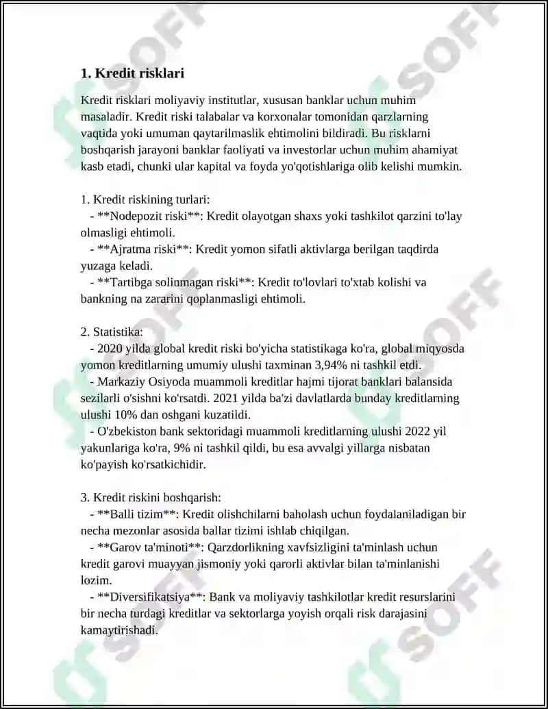 MOLIYAVIY RISKLARNI TASNIFLANISHI 3