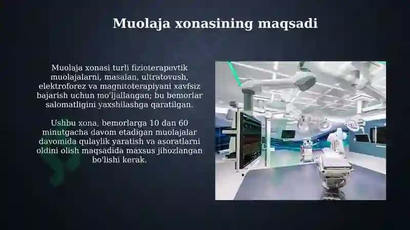 Muolaja xonasida ishlash tartibi 3