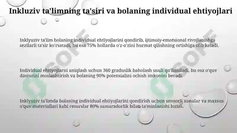 Inklyuziv talimda bolalarning rivojlantirish omillari 3