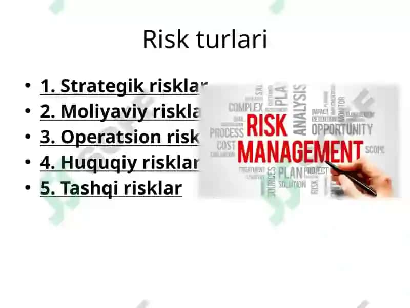 Menejmentda Risklarni boshqarish 3