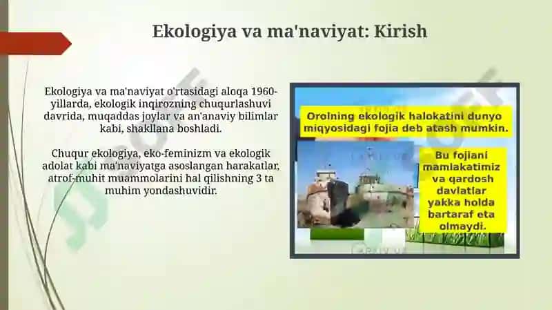 Ekologiya va Ma'naviyat 3