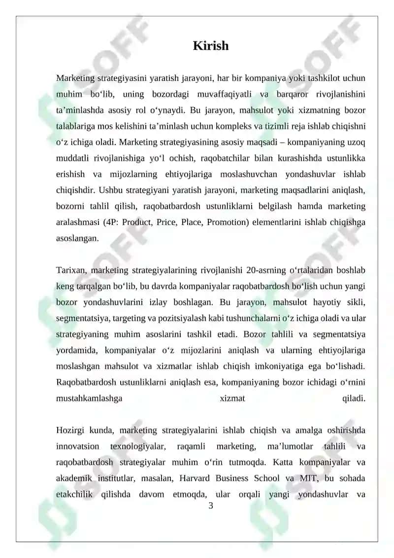 Marketing Strategiyasini Yaratish 3