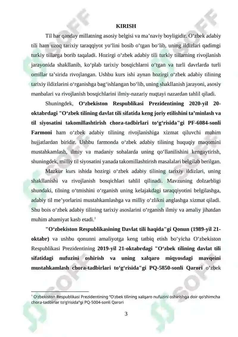 Hozirgi oʻzbek adabiy tilining tarixiy ildizlari 3