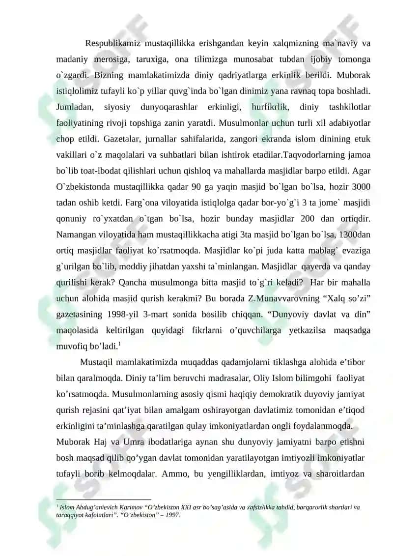 Diniy Bag'rikenglik va Milliy Totuvlik 3