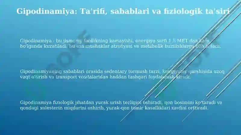 Gipodinamika va uning oqibatlari 3